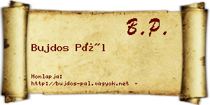 Bujdos Pál névjegykártya