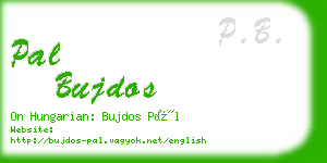 pal bujdos business card